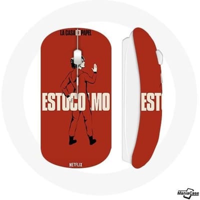 Souris sans fil - MANIACASE - Estocolmo - Rouge - Compatible Mac et PC - Technologie sans fil