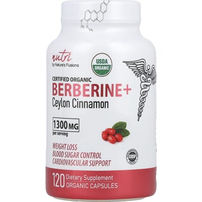 Biologische Berberine + Ceylon Kaneel, 120 Biologische Capsules