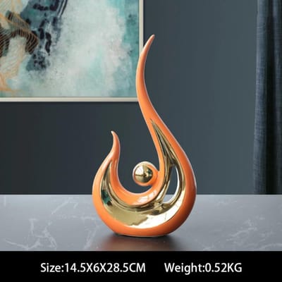 Nordic Abstract Keramisch Beeldje Licht Luxe Woonkamer Huisdecoratie Kantoor Sculptuur Decor Bureau Accessoires Ambachtelijk Cadeau