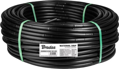 Bradas WATERMIL DRIP Druppelslang 100 m – 16 mm Irrigatieslang – 1.6 l/u – Druppelafstand 60 cm – Voor Tuin en Boomgaard