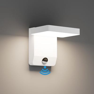 LED Buitenwandlamp met Bewegingssensor - 4000K Neutraal Wit Licht - IP65 Weerbestendig voor Tuin en Balkon