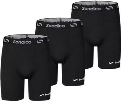 3-Pack Sondico Slindingshort - Sportshort - Lengte 15 cm - Heren - Black - Maat XL