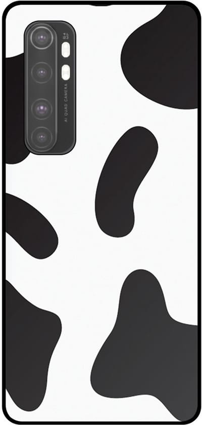 Smartphonica Telefoonhoesje Geschikt voor Xiaomi Mi Note 10 Lite met Koeienvlekken Opdruk - TPU Backcover Case With Cow Patches Design geschikt voor Xiaomi MI Note 10 Lite