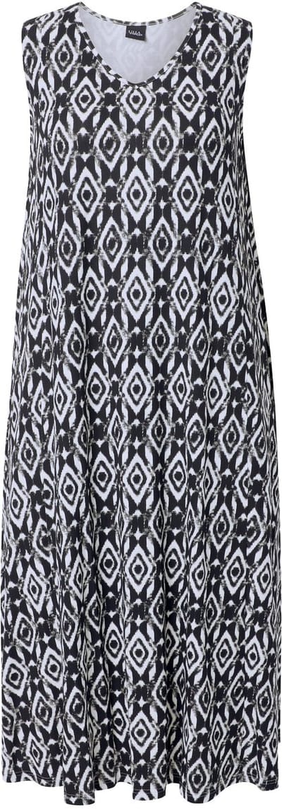 Ulla Popken - Dames - Maxi jurken - Zwart - Maat 42+