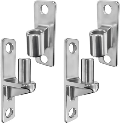 Dailygoods- Poortscharnieren Roestvrij Staal - 2 Stuks Zware Vrouwelijke/Mannelijke Scharnieren - Muurmontage - Niet-Lasbare Poort Hardware - 272kg Capaciteit - Geschikt voor Boerderijpoorten/Houten Omheiningen