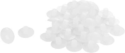Platte Stuurpen Bumpers - Aanslagbuffers Meubels - Bescherming Glasplaten - Eenvoudige Montage - 30 Stuks - Transparant Wit