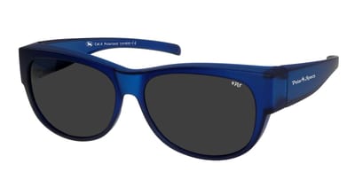 Polar Specs® Overzet Zonnebril PS5097 – Mat donker Blauw – Polariserend Zwart EXTRA DONKER Cat.4 – Medium – Unisex