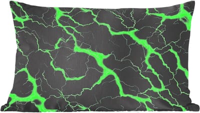 Sierkussens - Kussentjes Woonkamer - 60x40 cm - Bliksemflitsen - Groen - Energie