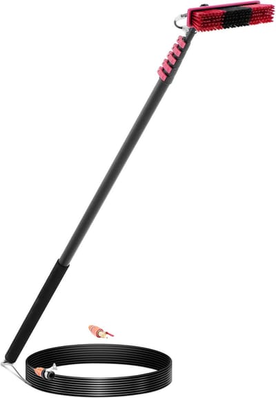 ulsonix Telescopische wasborstel - met wateraansluiting - voor zonnepanelen en ramen - 1800 - 9050 mm 10050455