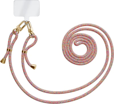 Casimoda® - Universeel telefoonkoord met dubbele sluiting - Telefoonketting - Phone cord - Verstelbaar koord voor telefoon - Multi