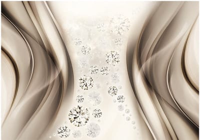 Fotobehangkoning - Behang - Vliesbehang - Fotobehang Diamanten Regen - Luxe - Diamond rain - 400 x 280 cm