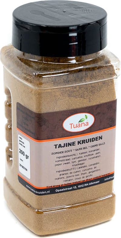 Tuana Kruiden - Tajine Kruidenmix Zonder Zout - Strooibus 150 Gram - Tuanashop - MP-T-0002