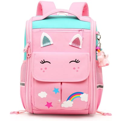 Basisschool Student Rugzak Jongen Intrekbaar en Afneembaar Trapklimmen Cartoon Trolley Polyester Kinder Schooltas Groot Wiel . white