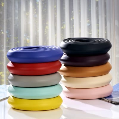 Hoekbeschermer Tegen Scherpe Punten Extra Zacht Zwart - 2Meter X 35Mm - Kinder Bescherming - Stoten - Hoeken - Tafel - Kast - 200cm