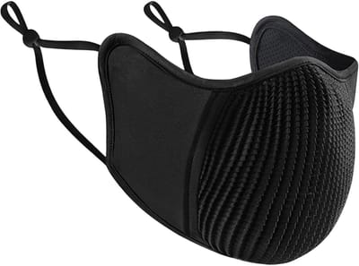 Fietsmasker - Gezichtsbescherming Outdoor - Bescherming Tegen Weer - Zelfnivellerend - 15 x 12.5cm - Zwart