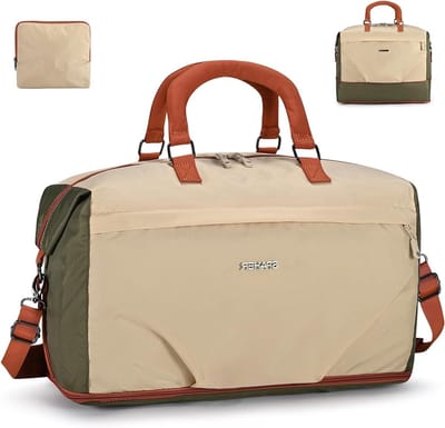 Uitbreidbare Vouwbare Reistas met Natvak - Grote Weekender Bag voor Dames, Waterdichte Sporttas en Fitness Bag voor Vliegtuigreizen en Sportactiviteiten