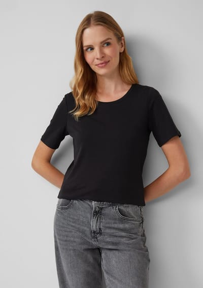 Regular fit t-shirt van puur katoen