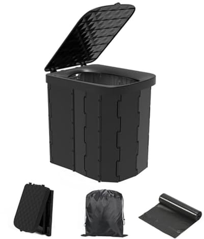 Draagbaar opvouwbaar campingtoilet voor volwassenen - ideaal voor kamperen en reizen