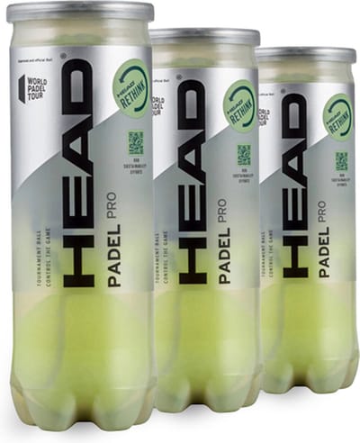 Head Pro Padel Ballen - 3 Pack (3 blikken à 3 ballen per stuk)