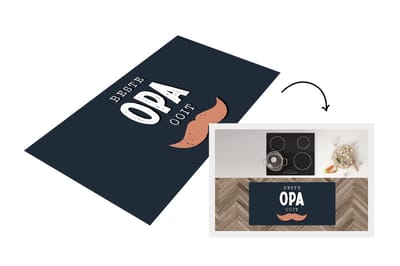 Keukenloper - Loper keuken - Quotes - Kado voor man - Vaderdag - Beste opa ooit - Spreuken - 120x60 cm - Keukenloper vinyl