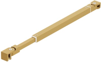 FugaFlow Eccelente Vetro Verstelbare Stabilisatiestang - 73-120cm - Geborsteld Messing PVD (Goud)