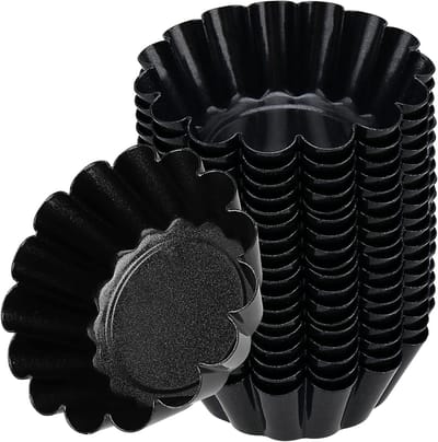 Set van 18 Mini Cake Mallen van 6,5 cm - Antiaanbaklaag voor Muffins, Pudding en Koekjes, Bakgerei voor Creatieve Taarten