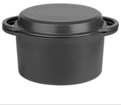 GSW Gietijzer Kookpot - Kookpan - 21 x 11,5 cm - Zwart