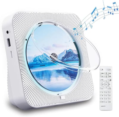 Draagbare CD Speler - Boombox Radio - Muziek Luisteren Thuis - Met Hifi Speakers - 40 Watt - Wit