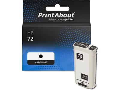 PrintAbout huismerk Inktcartridge 72 (C9403A) Mat-zwart Geschikt voor HP
