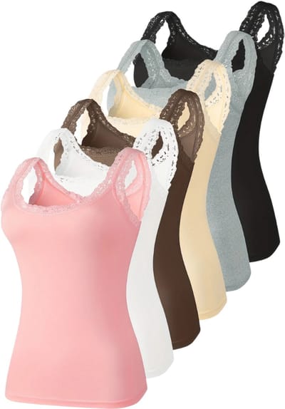 Livano Topje Dames - Kleding - Shirt - Blouse - Kort - Volwassen - 6 Pcs - Gemengd - Maat S
