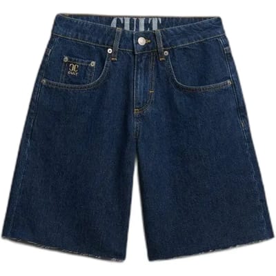 Superdry - Mid Rise Baggy Jorts Rechte Pasvorm - Dames - Jeans shorts
