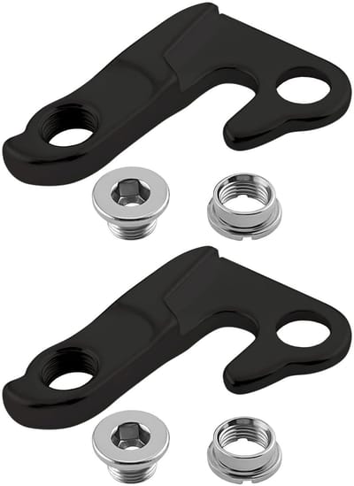 Dailygoods- Achtertandwiel Aluminiumlegering - Achterderailleur Hanger - Compatibel met Giant Fietsen - OEM RE9GA - Zwart - 2x Vervangingen - Derailleurhanger