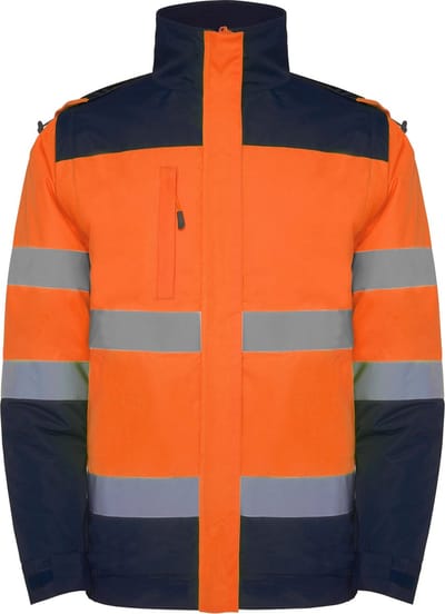 Roly Epsylon Parka RY9304 - Navy Blue 55/Fluor Orange 223 - 4XL