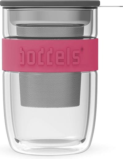 Boddels SEEV dubbelwandig theeglas - 38 cl - Framboos
