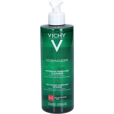 Vichy Normaderm Phytosolution Intensief Zuiverende Gel - Gevoelige en Acnegevoelige Huid - Salicylzuur, Zink, Koper en Probiotica - 200ml