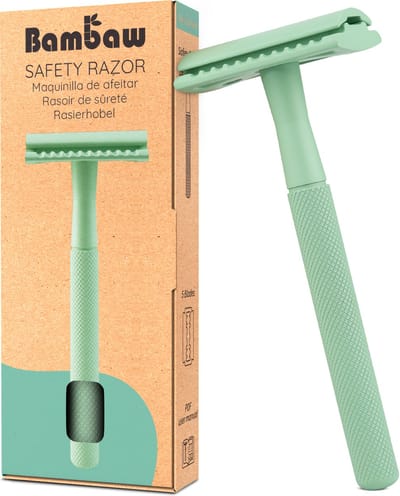 Bambaw Metalen Scheermes – Scheermesjes mannen vrouwen – Safety Razor Mannen – Safety Razor voor vrouwen – Voor Double Edge Mesjes - Mint Groen