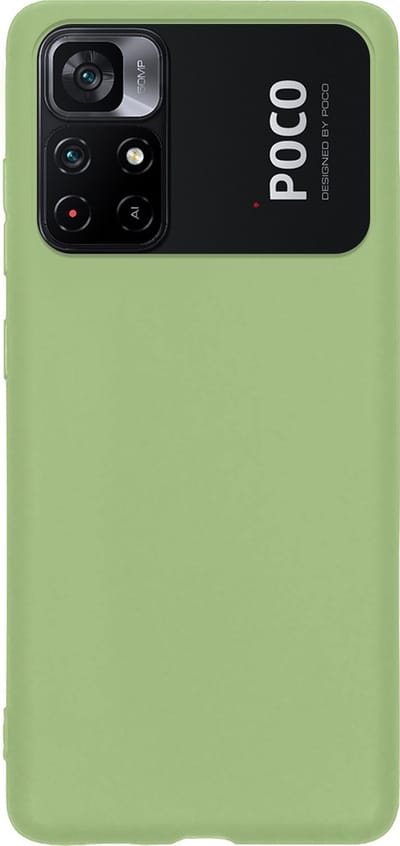 Hoes - Geschikt voor Xiaomi Poco M4 Pro 5G - Sterk & Shockproof - Hoesje Cover - Siliconen Case - Groen