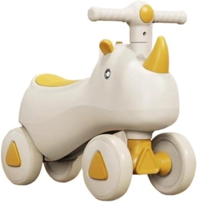 Kinderfietsen Wiggle Auto for kinderen Eenhoorn Loopfiets Geen pedaal Duwauto Binnen Buiten Rit op speelgoed for jongens en meisjes Fietsen(Gelb,No Music Light)