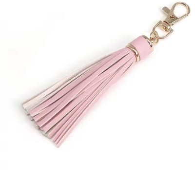 CHPN - Sleutelhanger - Keychain - PU leer - Hippe sleutelhanger - Sleutels - Flosje - Cadeau - Keys - Lichtroze