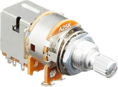 Allparts EP0225000 25k Push/Pull Potentiometer voor Geluidsaanpassing