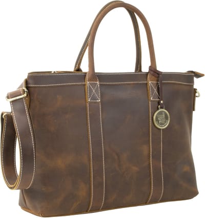 DE LAMASSU® Leren Laptoptas 16 Inch – Echt Leer Aktetas / Schoudertas – Business Tas voor Werk, Laptop en A4 Documenten – Unisex