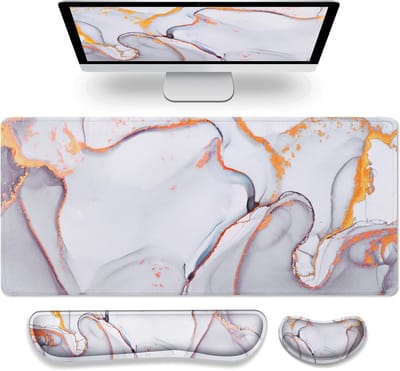 Ergonomisch Polssteun Set voor Toetsenbord en Muis - Comfortabel Memory Foam Kantoor & Gaming
