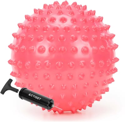 Actiget® Massage Bal - Triggerpoint Bal - Met Pomp - Massage - Massage Accessoires - Roze - 20 cm