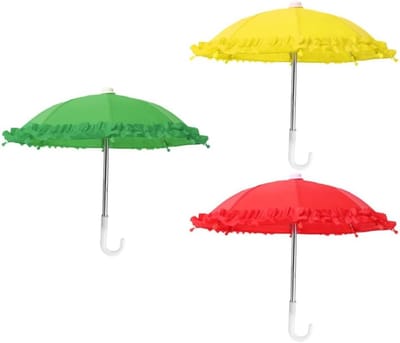 Schattige Mini Paraplu's voor Kinderen: 3 Stuks Bruidsparaplu's als Speelgoed voor Verjaardagsfeestjes en Bruiloft Fotografie Accessoires (Willekeurige Kleur)