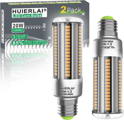 E27 Ledlamp 20 W Warm Wit – 2500 Lumen, Energiezuinig, Niet Dimbaar, Verpakking van 2 Stuks