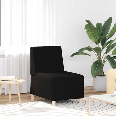 vidaXL - Modulaire - bank - zonder - armleuningen - zwart - 55 - cm - stof