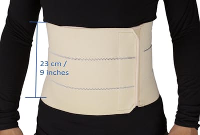 OBBOmed Elastische 3 banden bandage- geeft extra steun en stevigheid aan de rug, buik en lenden - Maat XL - MB 2310NXL