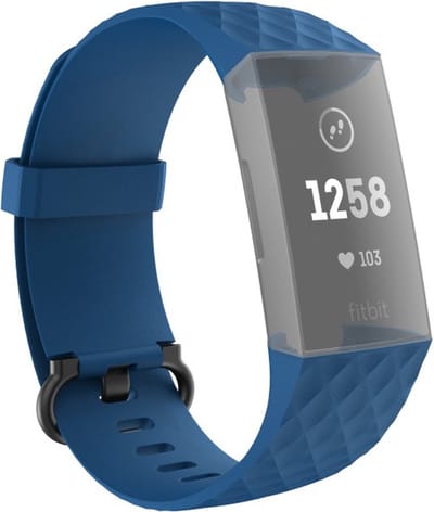 Hama Polsband Voor Fitbit Charge 3/4 Vervangend Horlogebandje Universeel Bl.