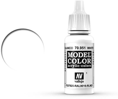 Vallejo Hobbyverf Acrylverf - 70951 Model Color White - Acryl Verf flesje - 17 ml