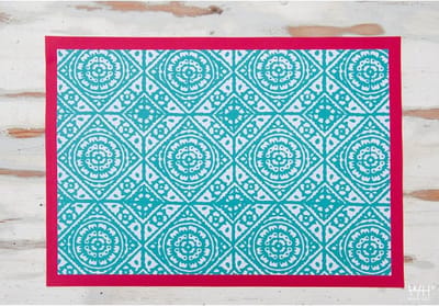promotie 2*50 placemats papier Windy Hill Tiles Blue 44*32cm